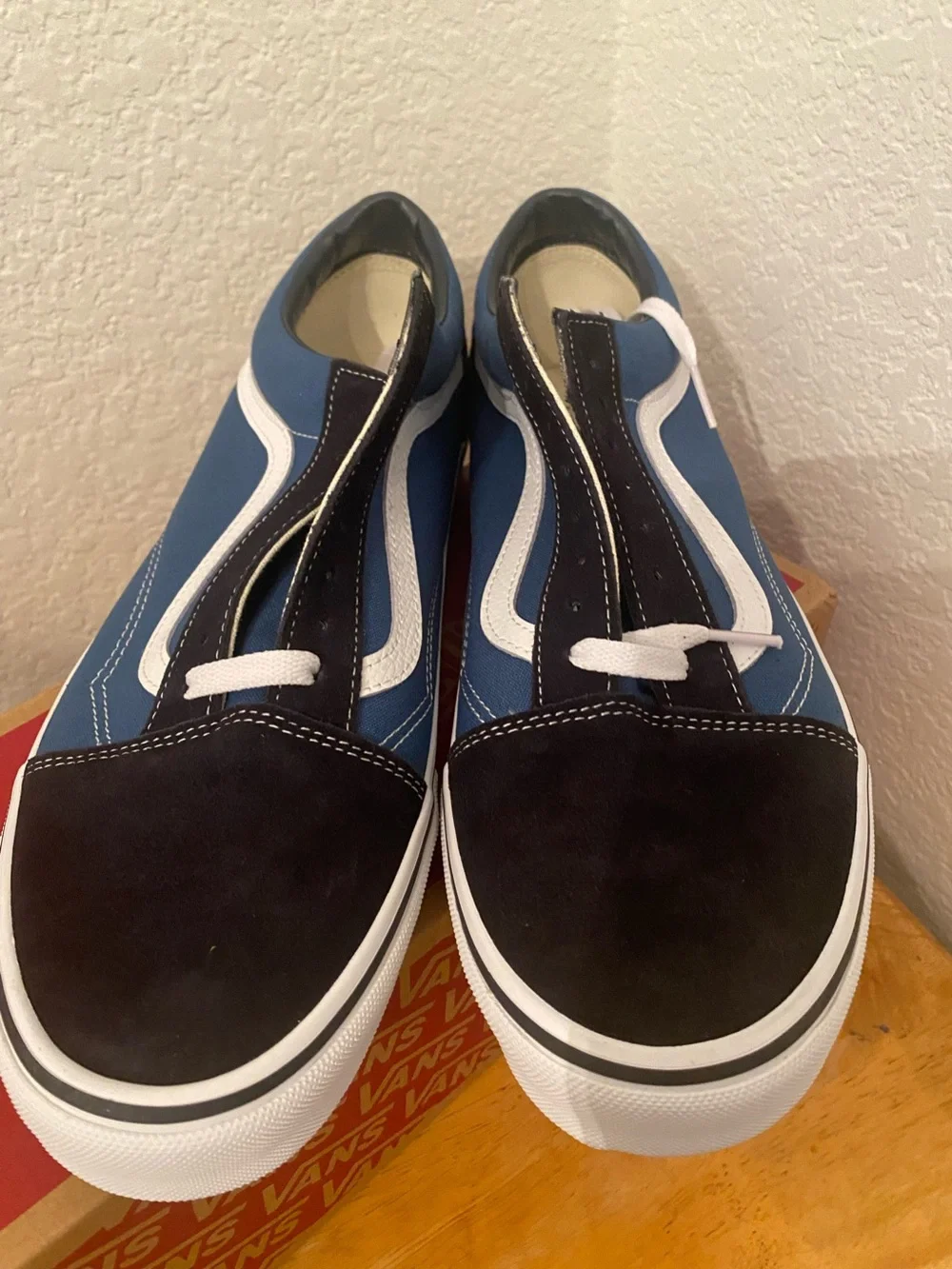 Vans Blue and Black Old Skool Skate Sneakers